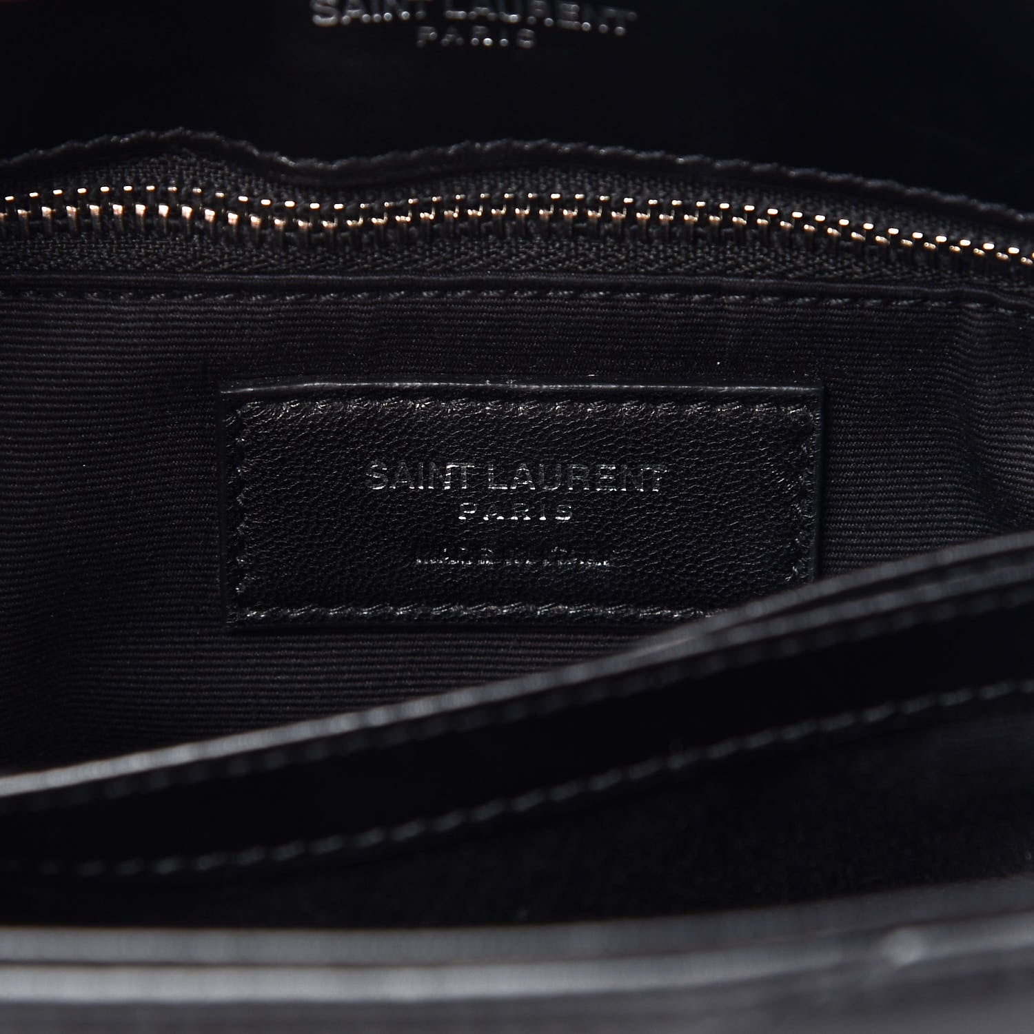 Saint Laurent Calfskin Y Quilted Monogram Toy Loulou Crossbody Bag Black 8 of 9