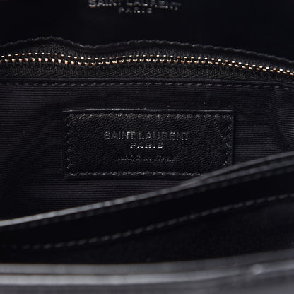 Saint Laurent Calfskin Y Quilted Monogram Toy Loulou Crossbody Bag Black 8 of 9