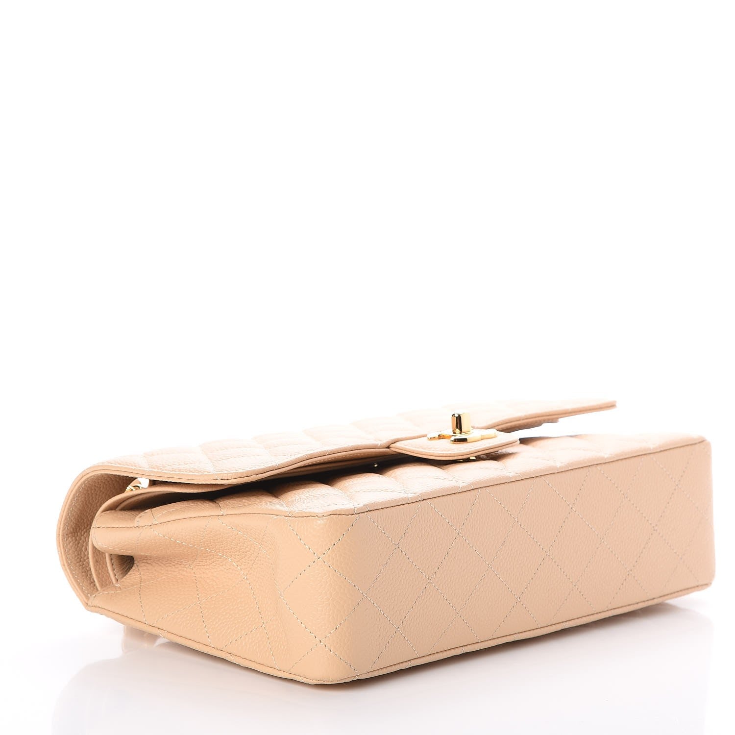 Chanel Caviar Quilted Medium Double Flap Beige Clair 3 of 10