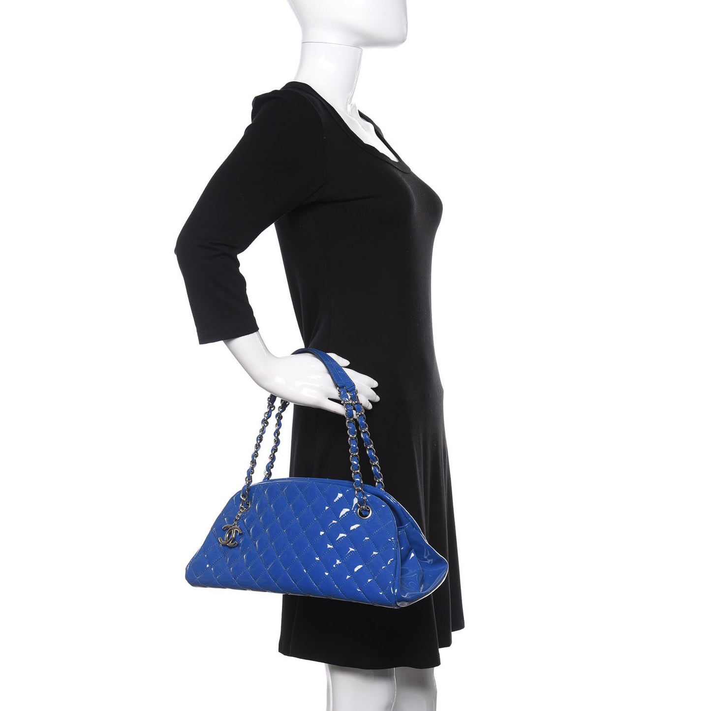Patent Quilted Medium Just Mademoiselle Blue