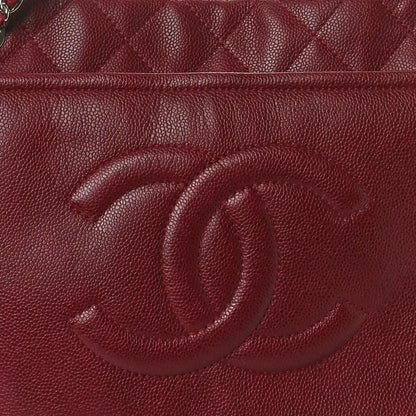 Chanel Caviar Quilted Large Timeless CC Soft Tote Dark Red 9 of 11