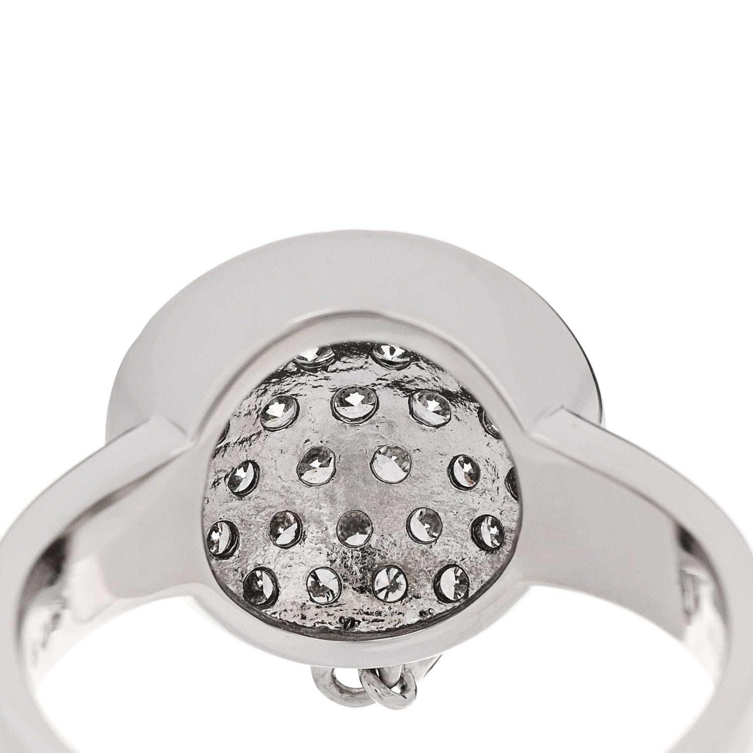 Parker & West by FASHIONPHILE 18K White Gold Diamond .60ctw Round Pave Charm Ring  53 6.25 7 of 9