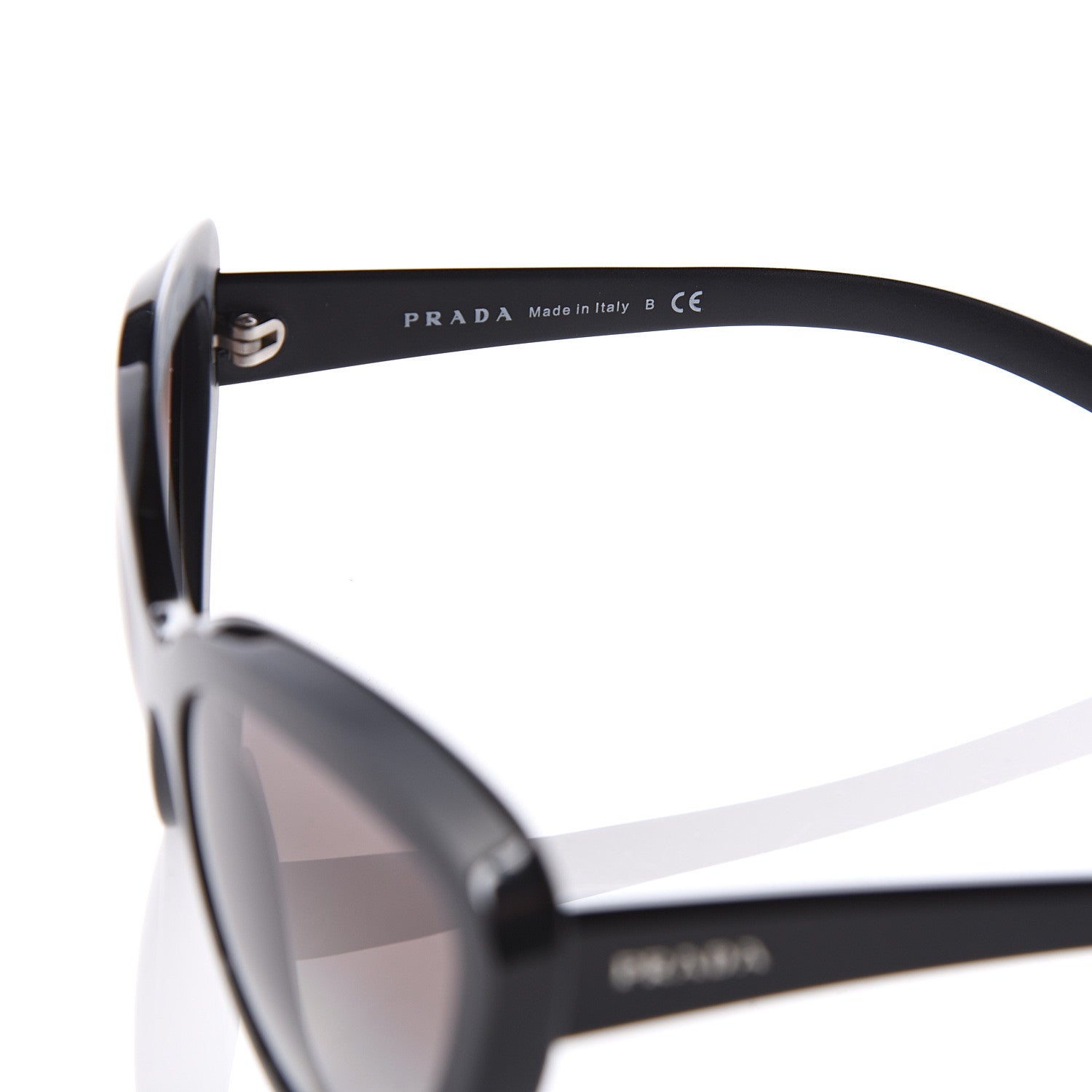 Prada Cat Eye Sunglasses SPR 08R Black 5 of 8