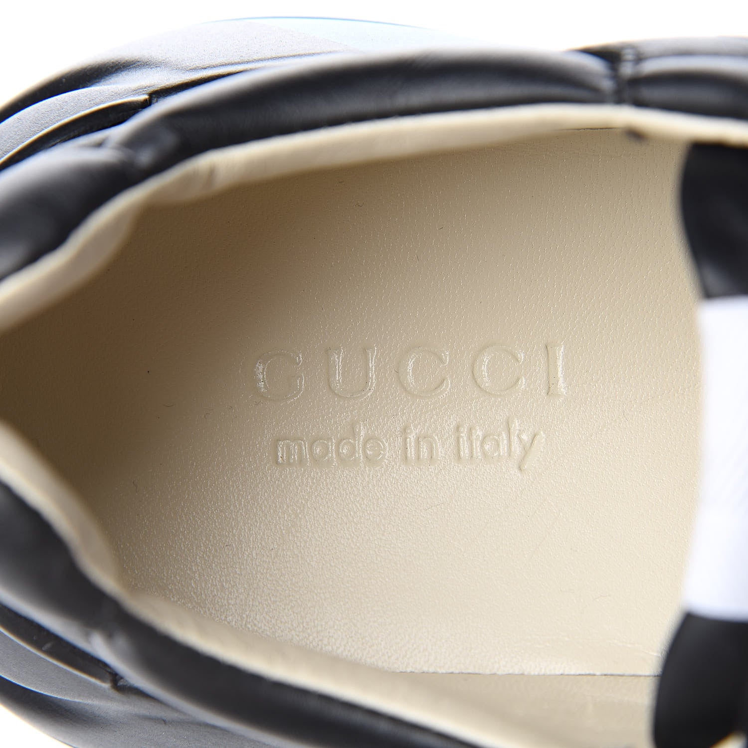 Gucci Calfskin Web Printed Mens Rhyton Sneakers 9.5 Black 8 of 10