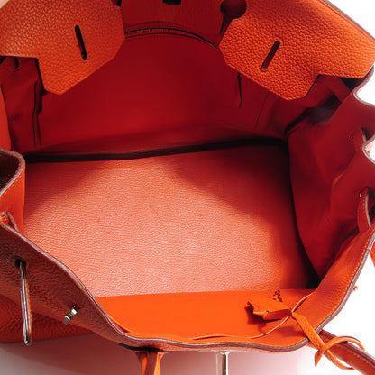 Hermes Taurillon Clemence Birkin 35 Orange 11 of 12