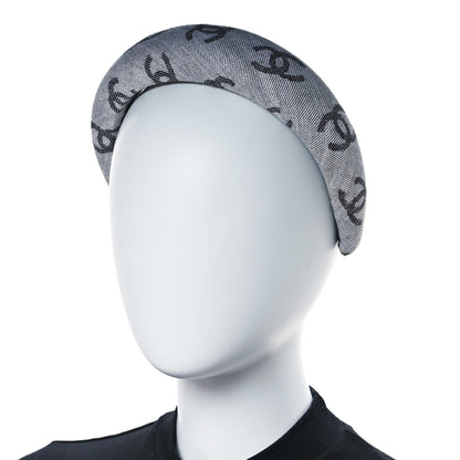 Chanel Denim CC Headband White Black 2 of 4