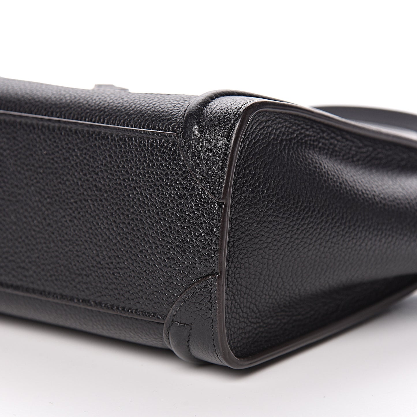 Drummed Calfskin Nano Luggage Black