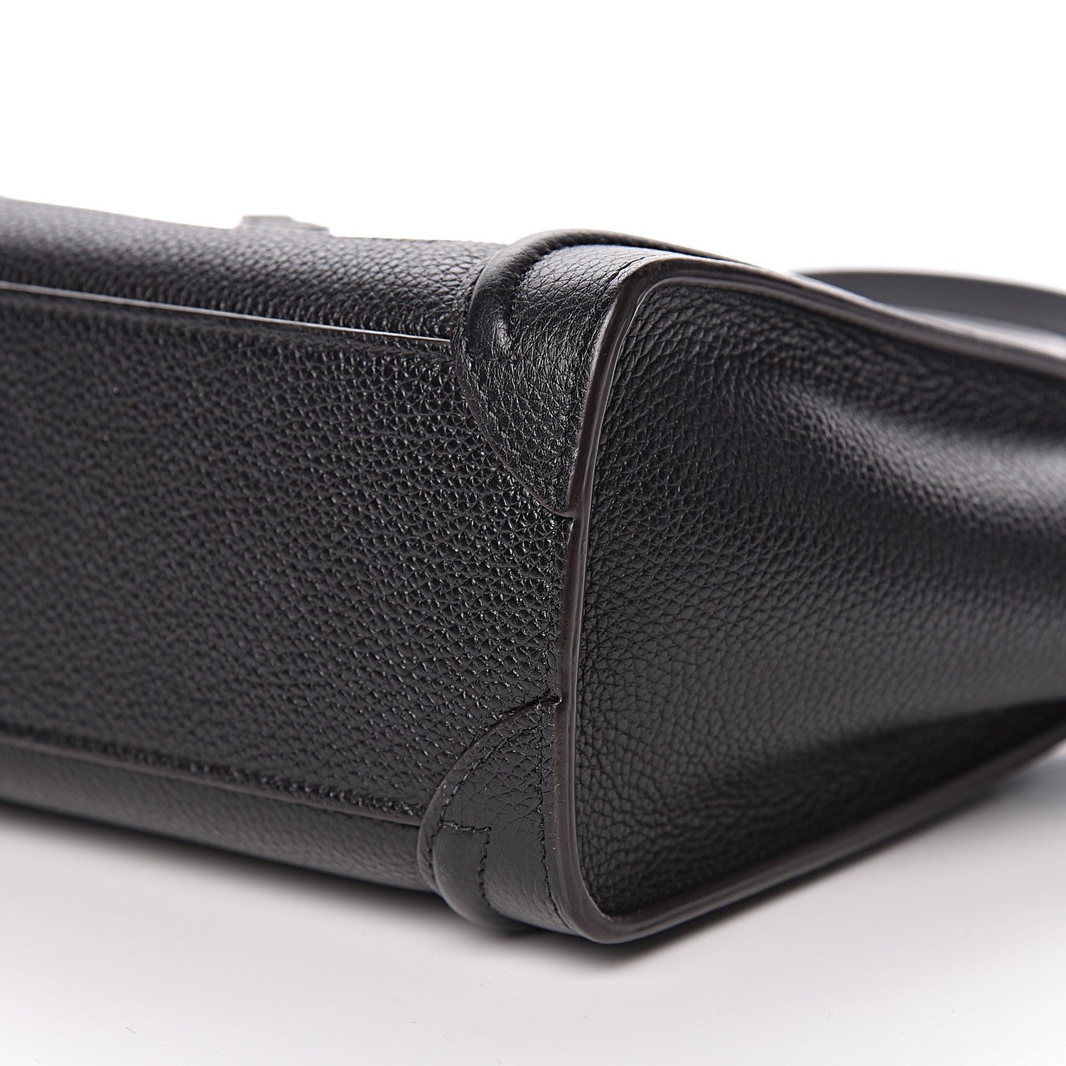 Celine Drummed Calfskin Nano Luggage Black 9 of 10