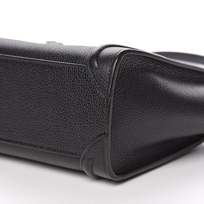 Celine Drummed Calfskin Nano Luggage Black 9 of 10
