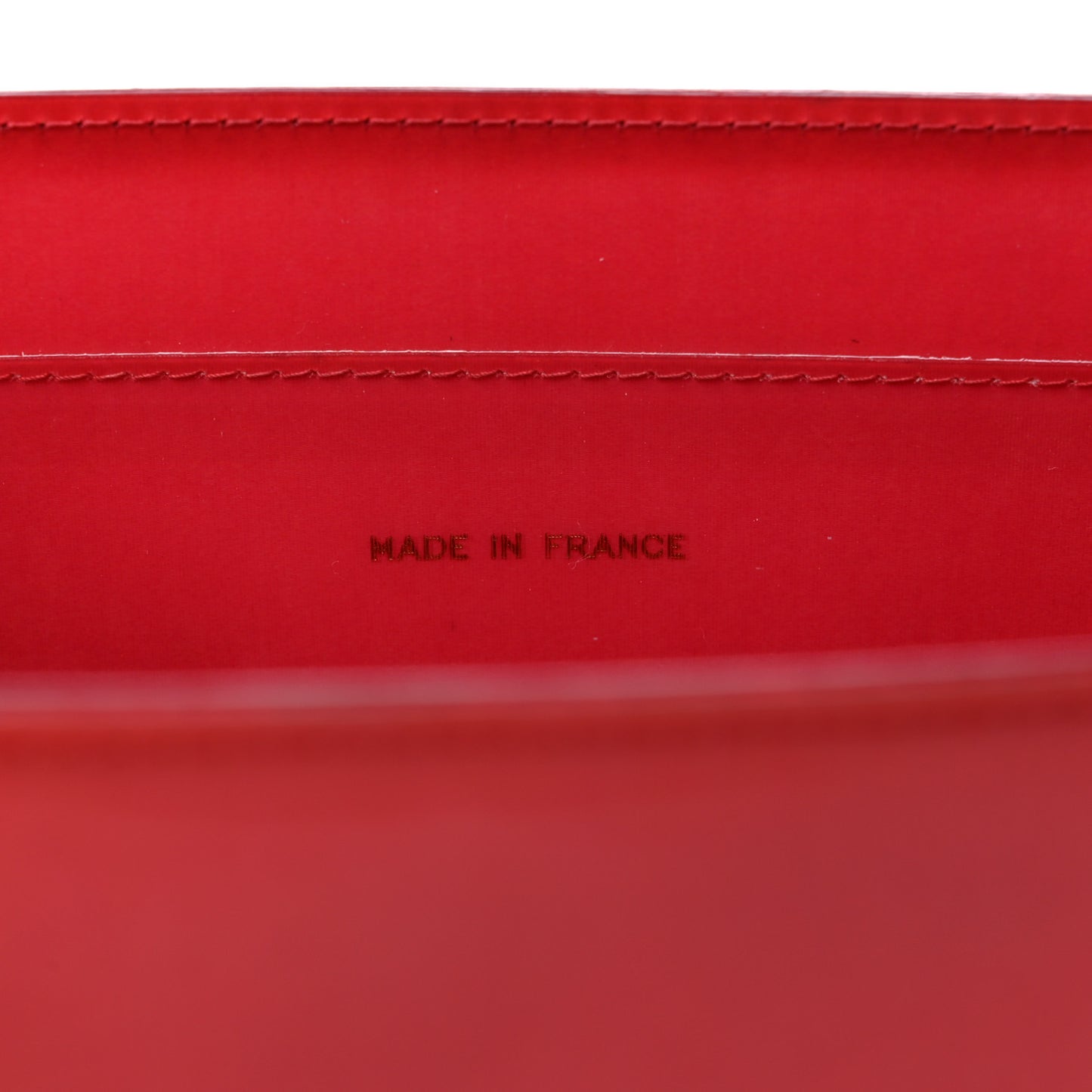 Vinyl Hologram CC Shoulder Bag Red