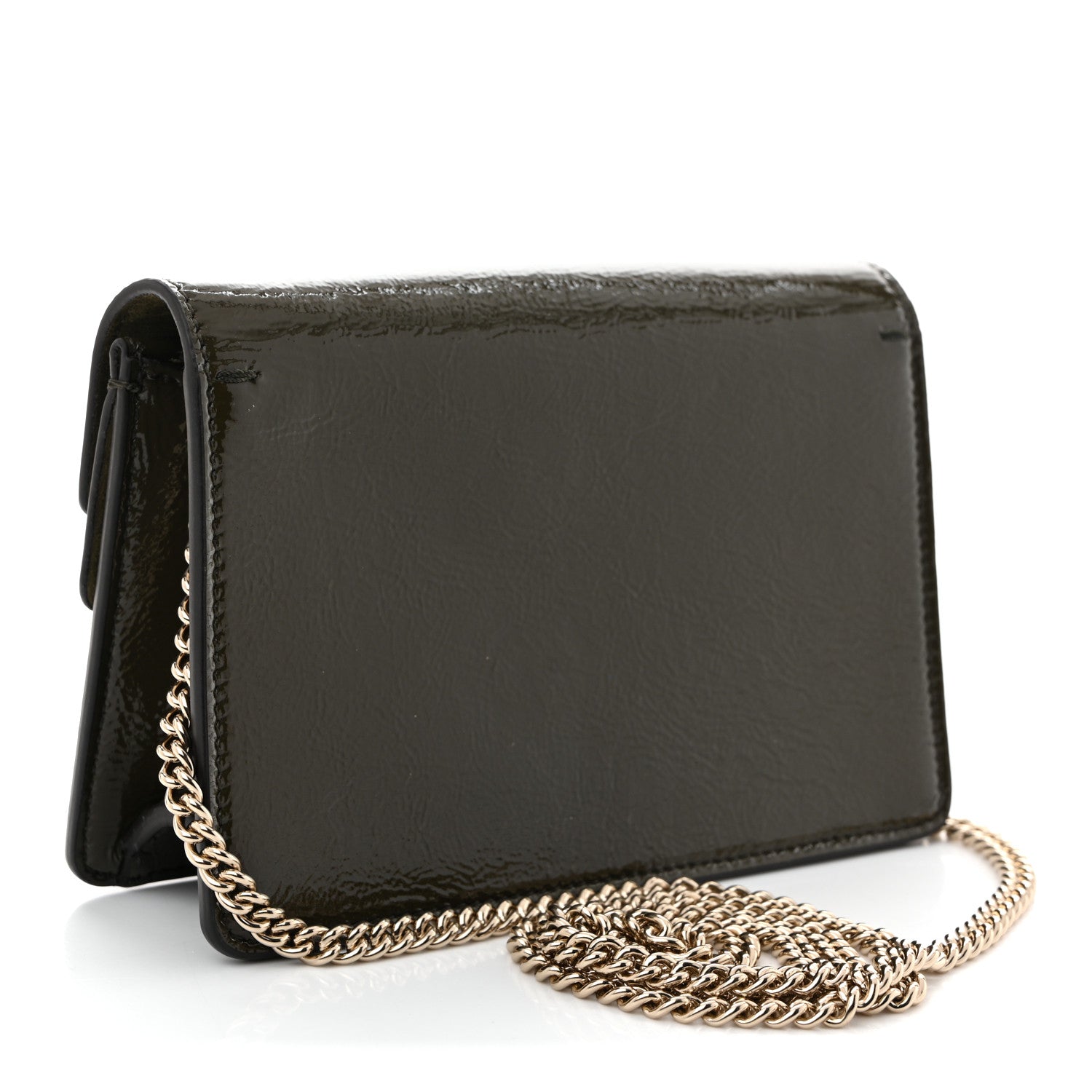 Gucci Crinkled Patent Mini Dionysus Shoulder Bag Green 3 of 10