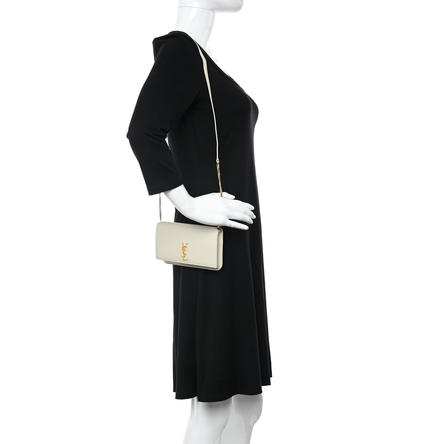 Smooth Calfskin Monogram Phone Holder Crossbody Blanc Vintage