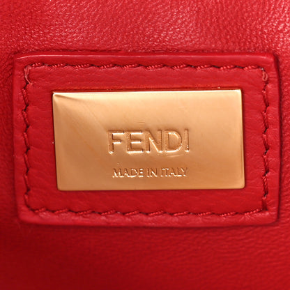 Fendi Nappa Colorblock Mini Peekaboo Iconic Satchel Grigio Chiaro Fragola Blue 7 of 11