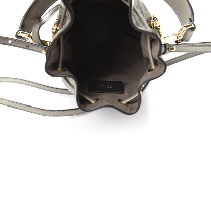 Fendi Calfskin F is Fendi FF 1974 Embossed Mini Mon Tresor Bucket Bag Moon 6 of 11