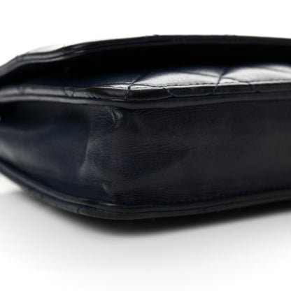 Chanel Lambskin Quilted Wallet On Chain WOC Navy Blue 10 of 13