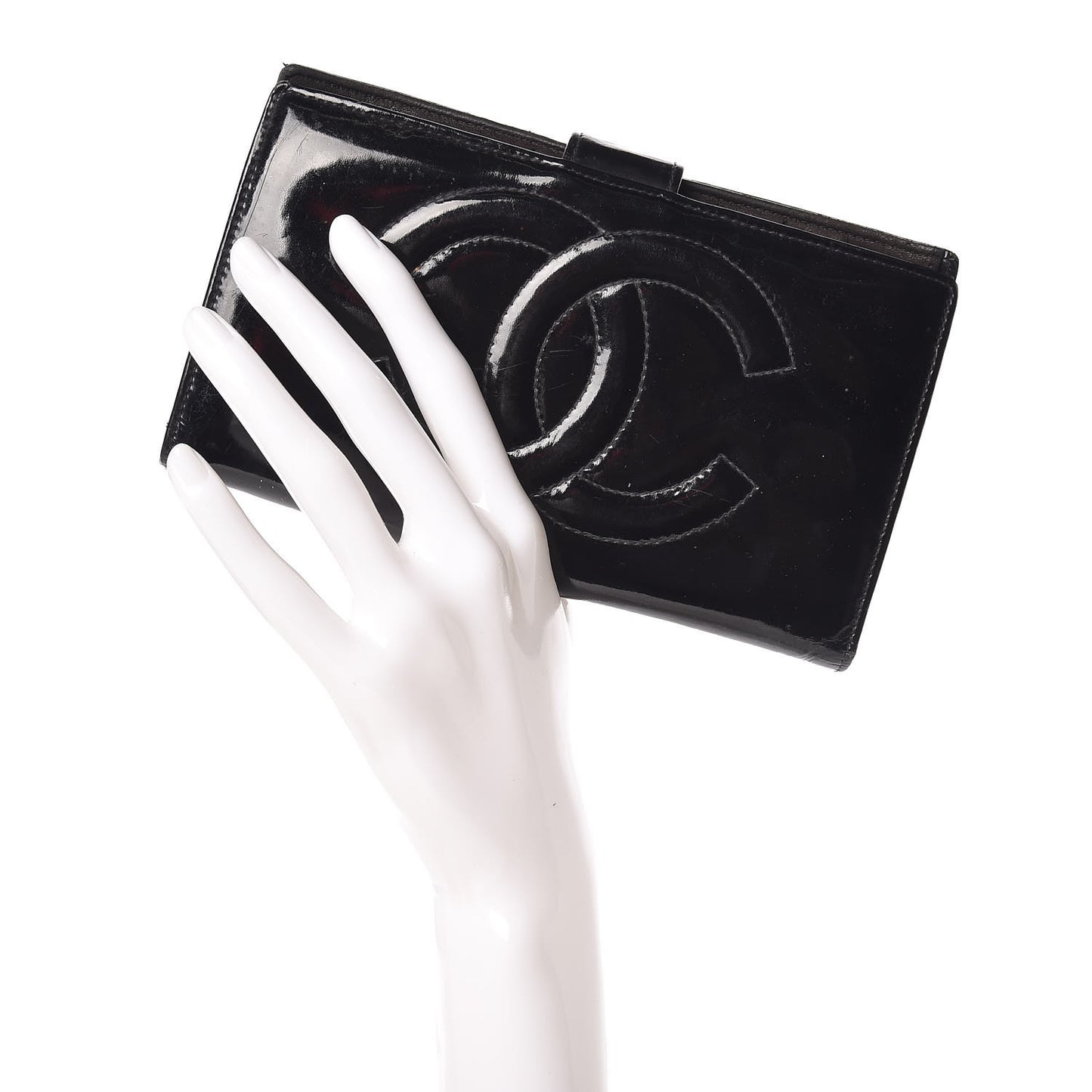 Patent Timeless CC French Wallet Black
