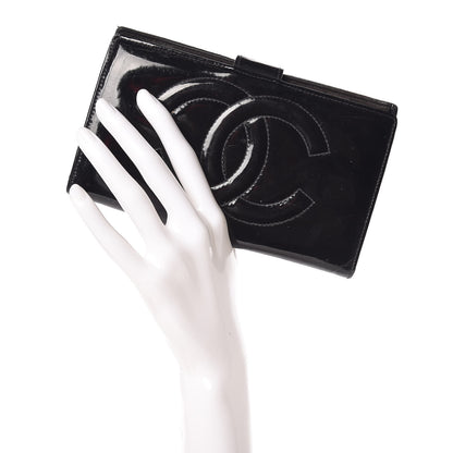 Chanel Patent Timeless CC French Wallet Black 2 of 23