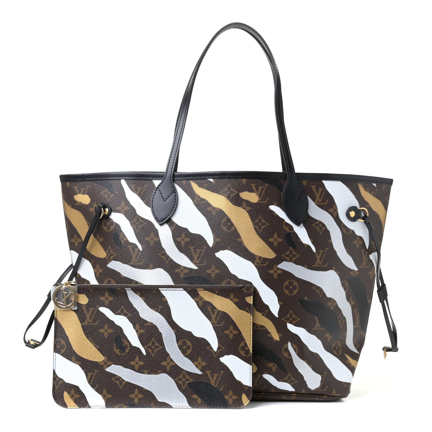 X LOL Monogram Neverfull MM Gold Silver