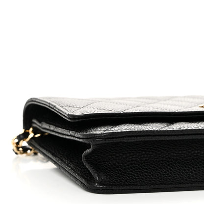 Chanel Caviar Quilted Wallet on Chain WOC Black 10 of 12