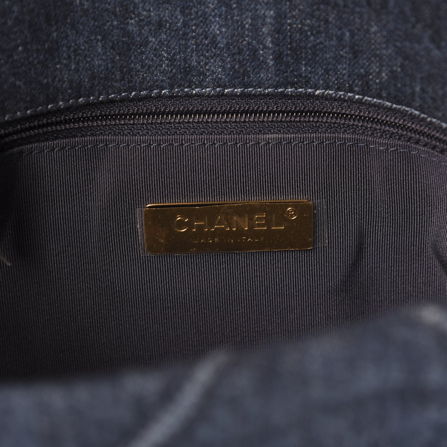 Chanel Denim Quilted Medium 19 Flap Blue 5 of 10