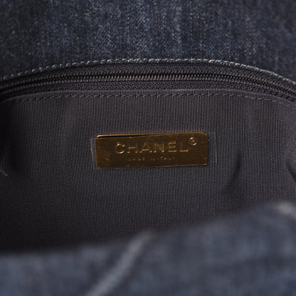 Chanel Denim Quilted Medium 19 Flap Blue 5 of 10