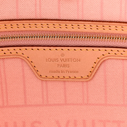 Louis Vuitton Damier Azur Neo Neverfull MM Rose Ballerine 6 of 9