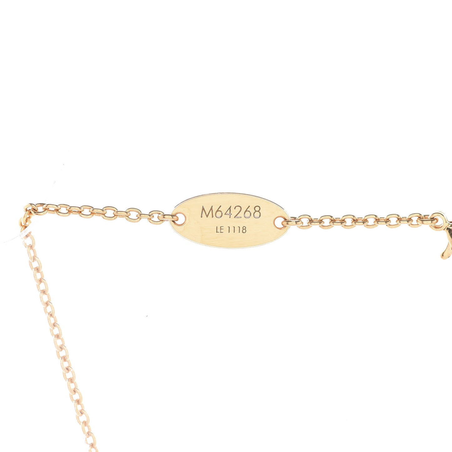 Essential V Guilloche Necklace Gold