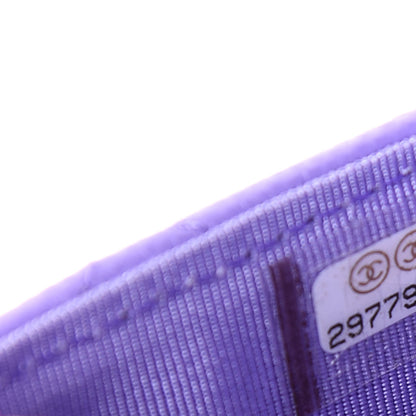 Chanel Caviar Quilted Flap Card Holder Wallet Purple 8 of 9