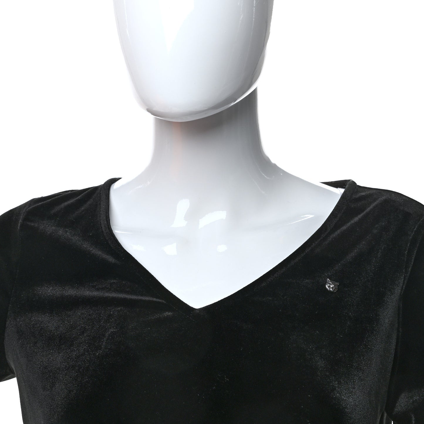 Metal Feline Head Brooch Aged Silver