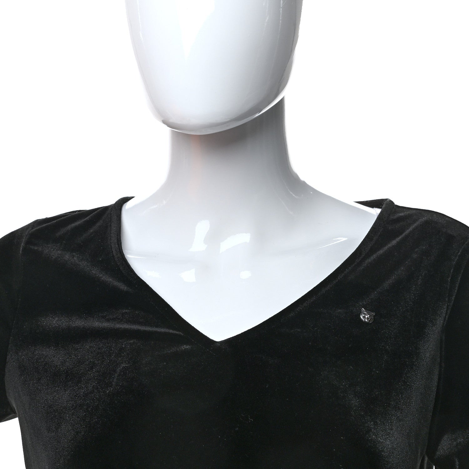 Gucci Metal Feline Head Brooch Aged Silver 2 of 4