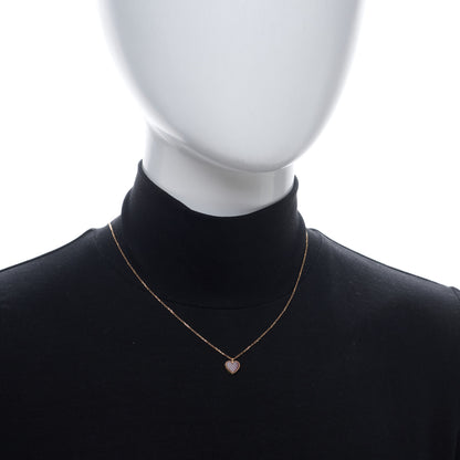 Van Cleef & Arpels 18K Rose Gold Carnelian Sweet Alhambra Heart Pendant Necklace 2 of 7