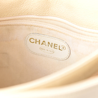 Chanel Caviar Flap Shoulder Bag Light Beige 5 of 9