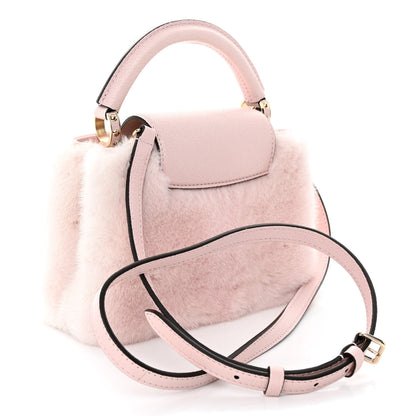 Louis Vuitton Mink Calfskin Goatskin Capucines Mini Rosewater Pink 3 of 9
