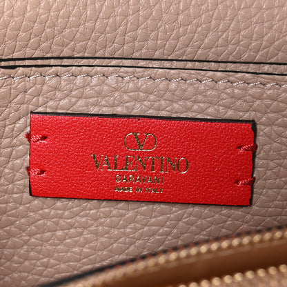 Valentino Garavani Grainy Calfskin Rockstud Chain Pouch Poudre 7 of 11