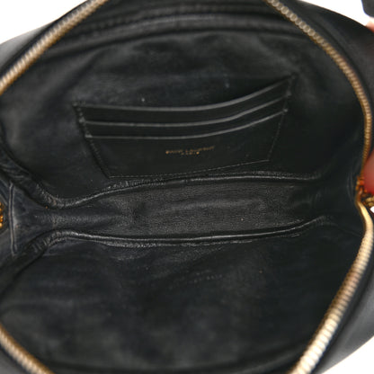 Saint Laurent Grain De Poudre Matelasse Monogram Mini Lou Camera Bag Black 5 of 11