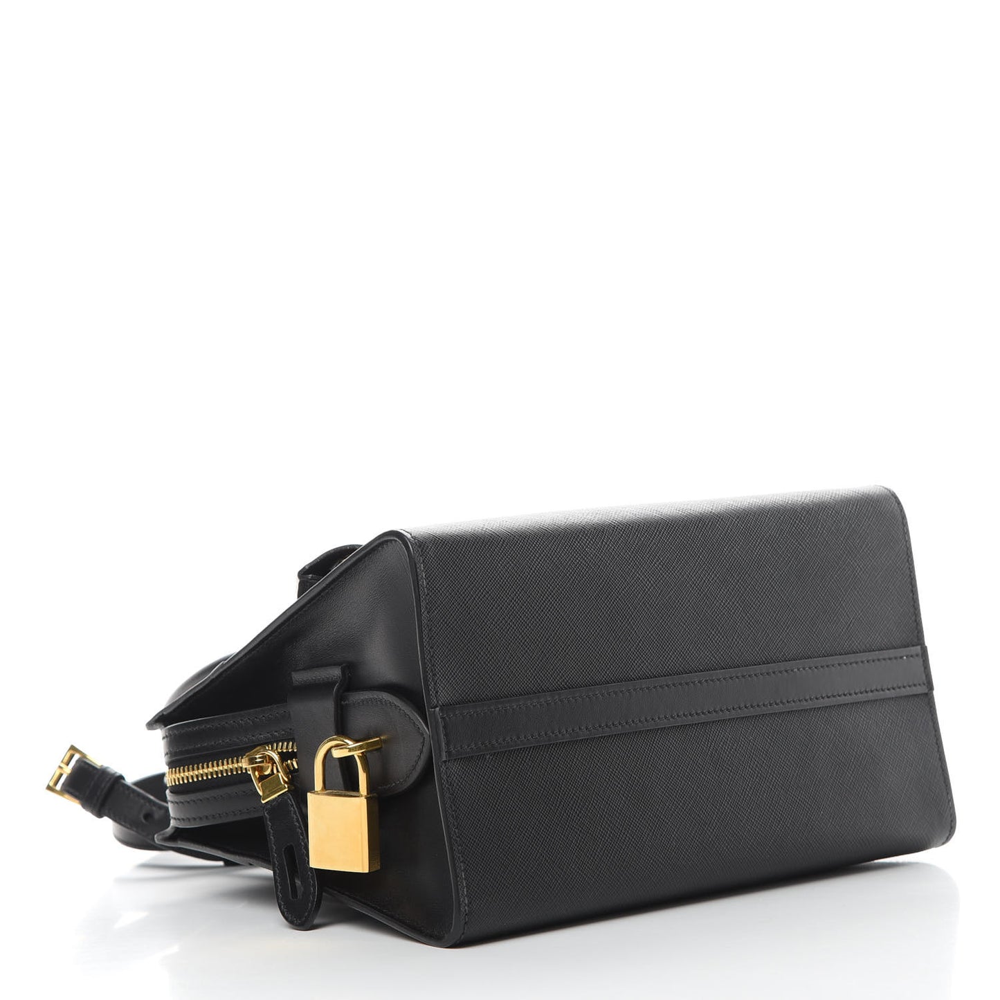 Saffiano City Calfskin Small Esplanade Tote Black