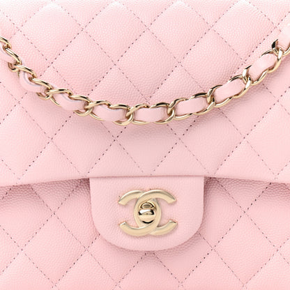 Chanel Caviar Quilted Medium Double Flap Light Pink 8 of 10