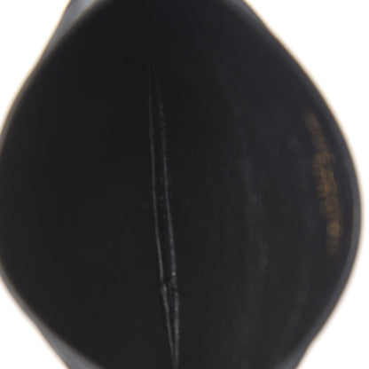 Saint Laurent Grain De Poudre Matelasse Chevron Monogram Credit Card Case Black 5 of 8