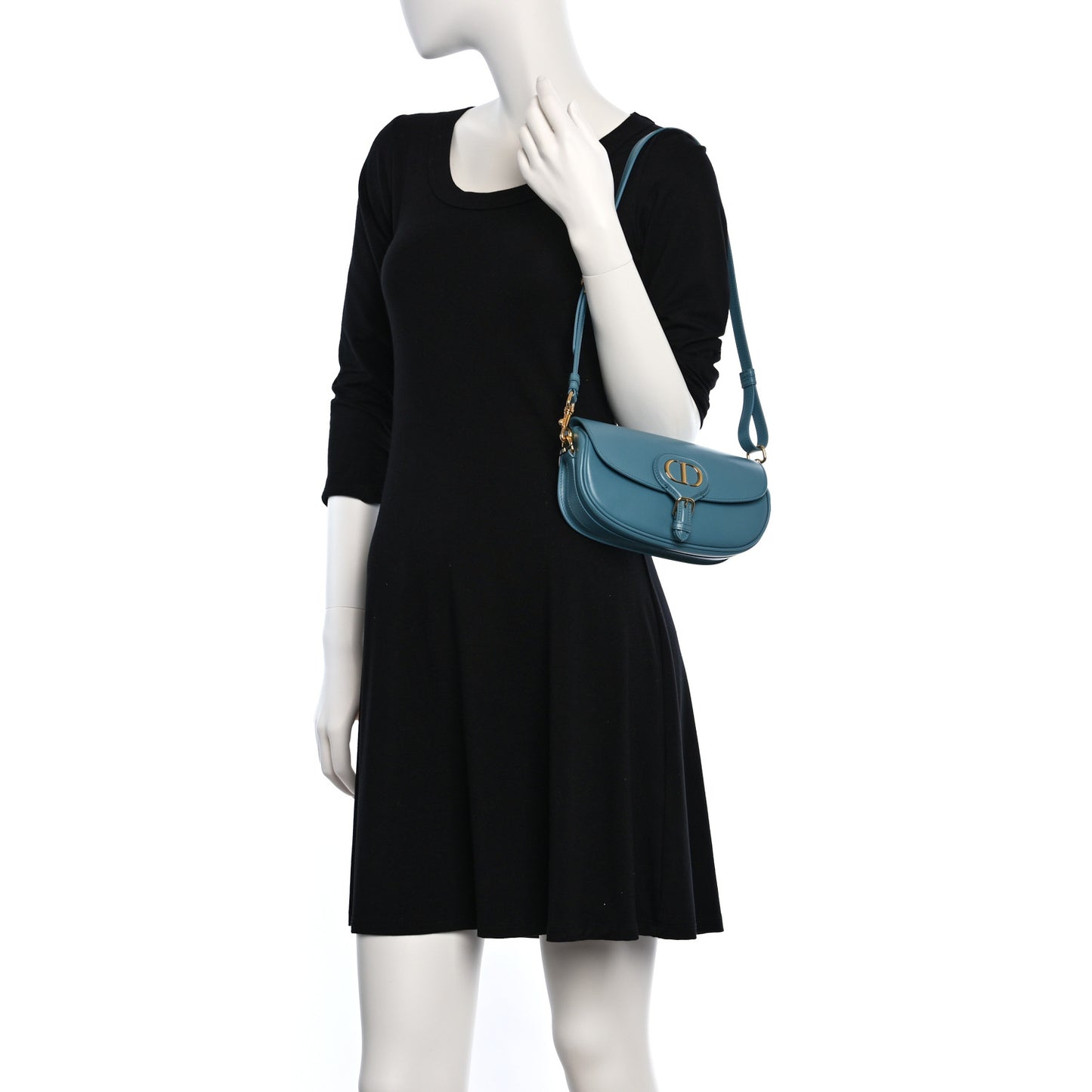 Box Calfskin East West Bobby Bag Blue