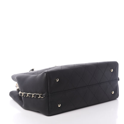 Chanel Bullskin Stitched Medium Shopping Bag Black 5 of 11