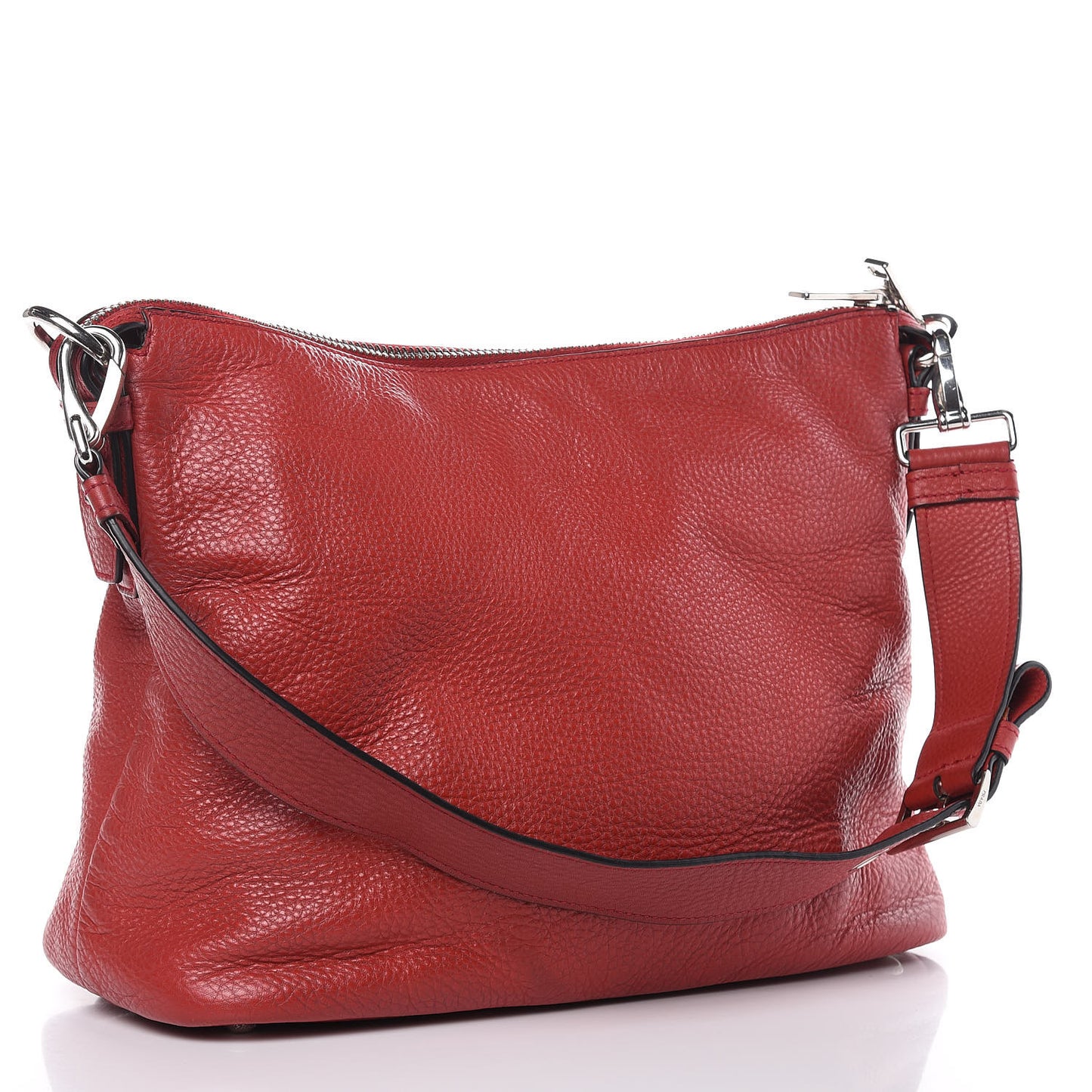 Vitello Daino Shoulder Bag Rosso