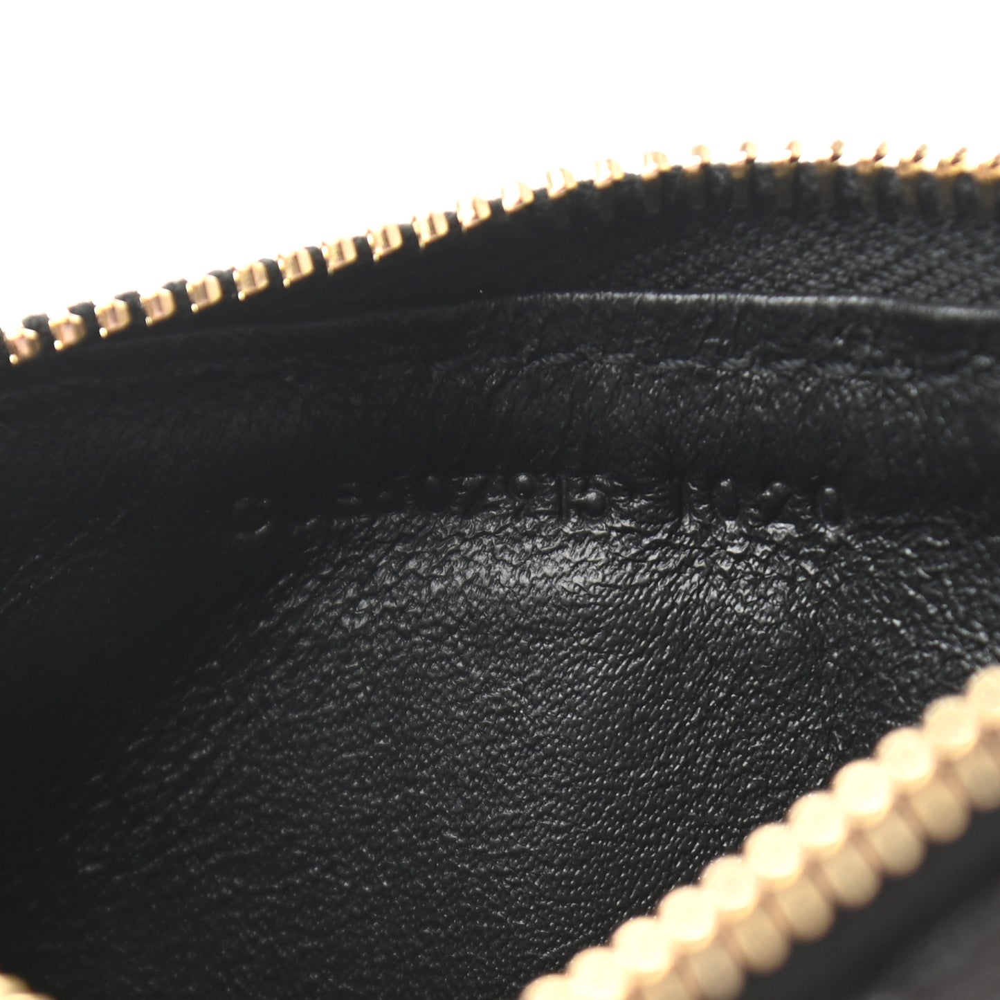 Grain De Poudre Matelasse Chevron Monogram Fragments Zippered Card Case Black