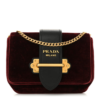 Prada Velvet City Calfskin Cahier Belt Bag Ribes Black 1 of 12