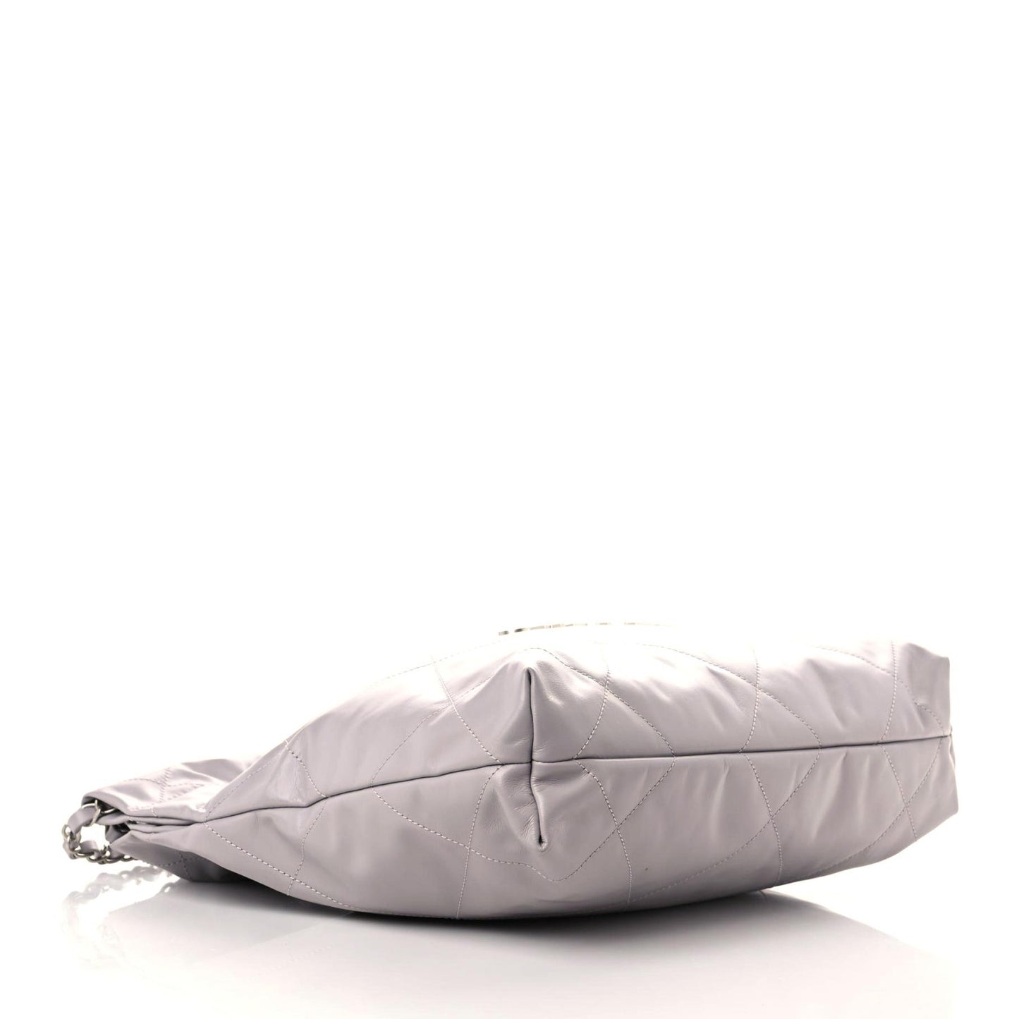 Shiny Calfskin Quilted Small Chanel 22 Grey