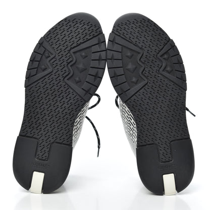 Hermes Knit Bi-Color Womens Addict Sneakers 37 Black White 7 of 7