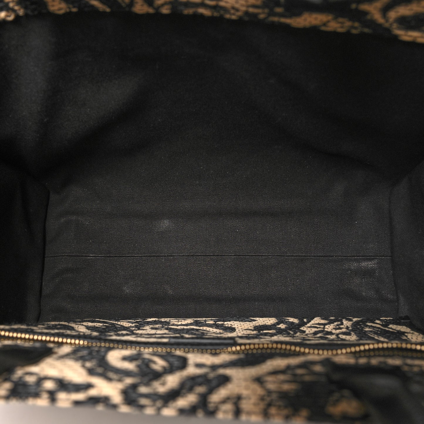 Raffia Calfskin Jacquard Barocco Medium Athena Tote Black
