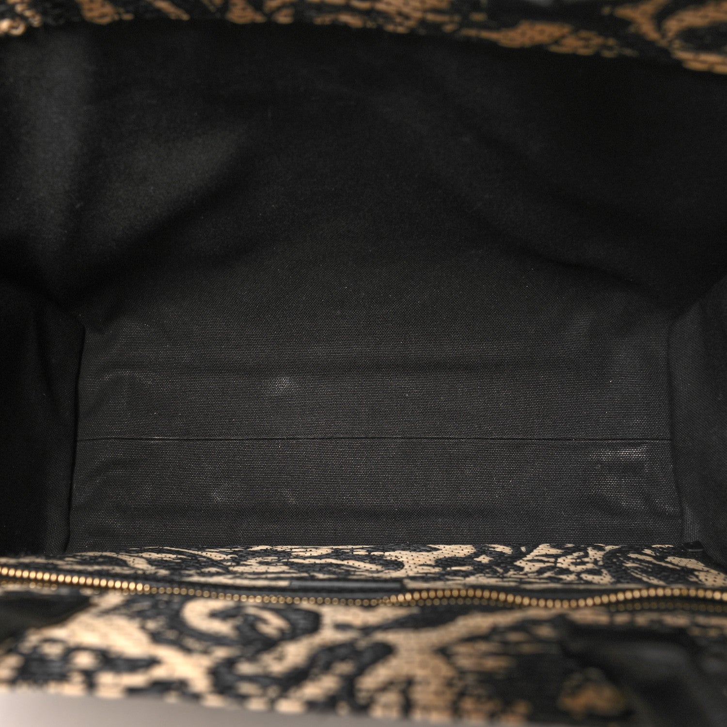 Versace Raffia Calfskin Jacquard Barocco Medium Athena Tote Black 6 of 10