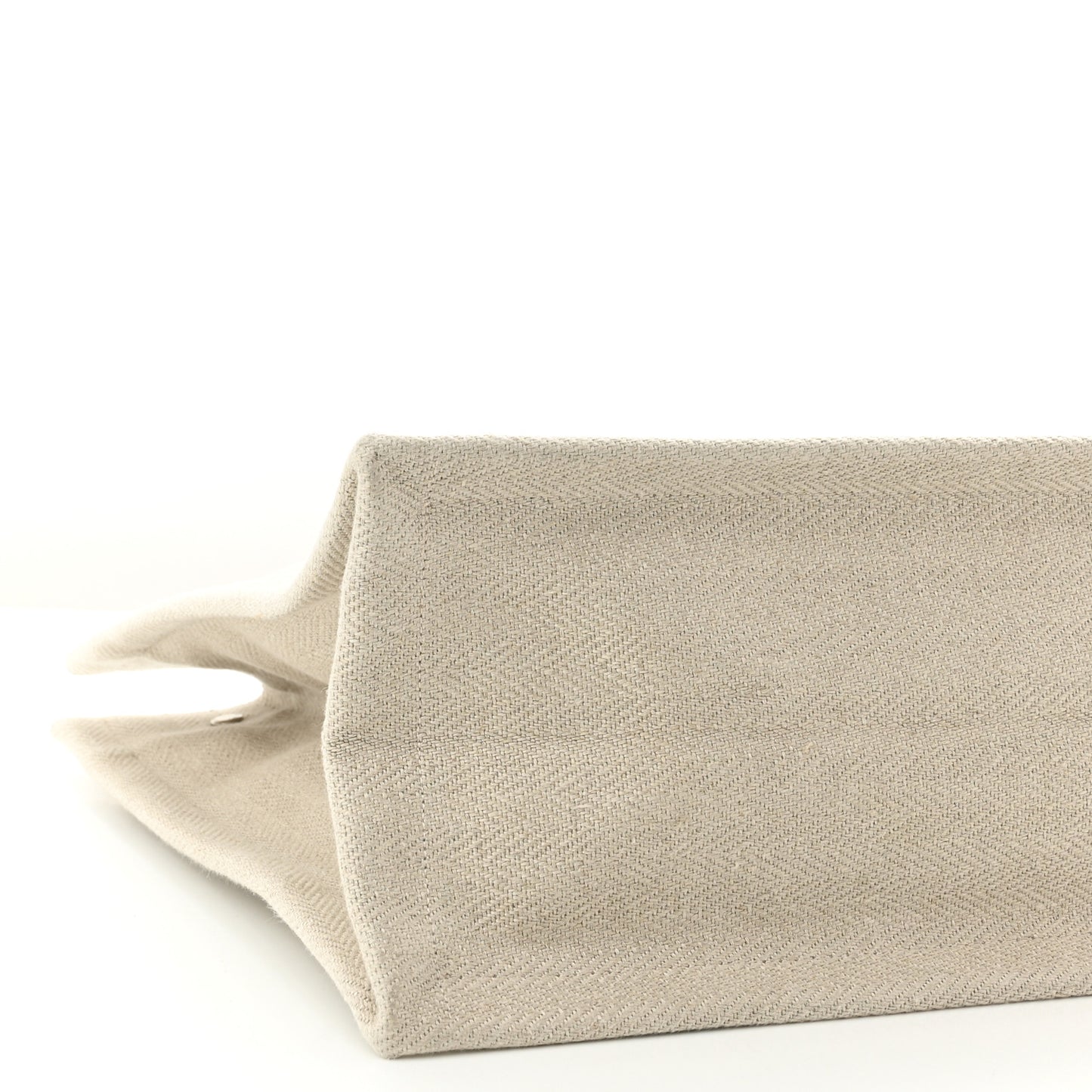 Linen Calfskin Rive Gauche Tote Beige Sea Salt