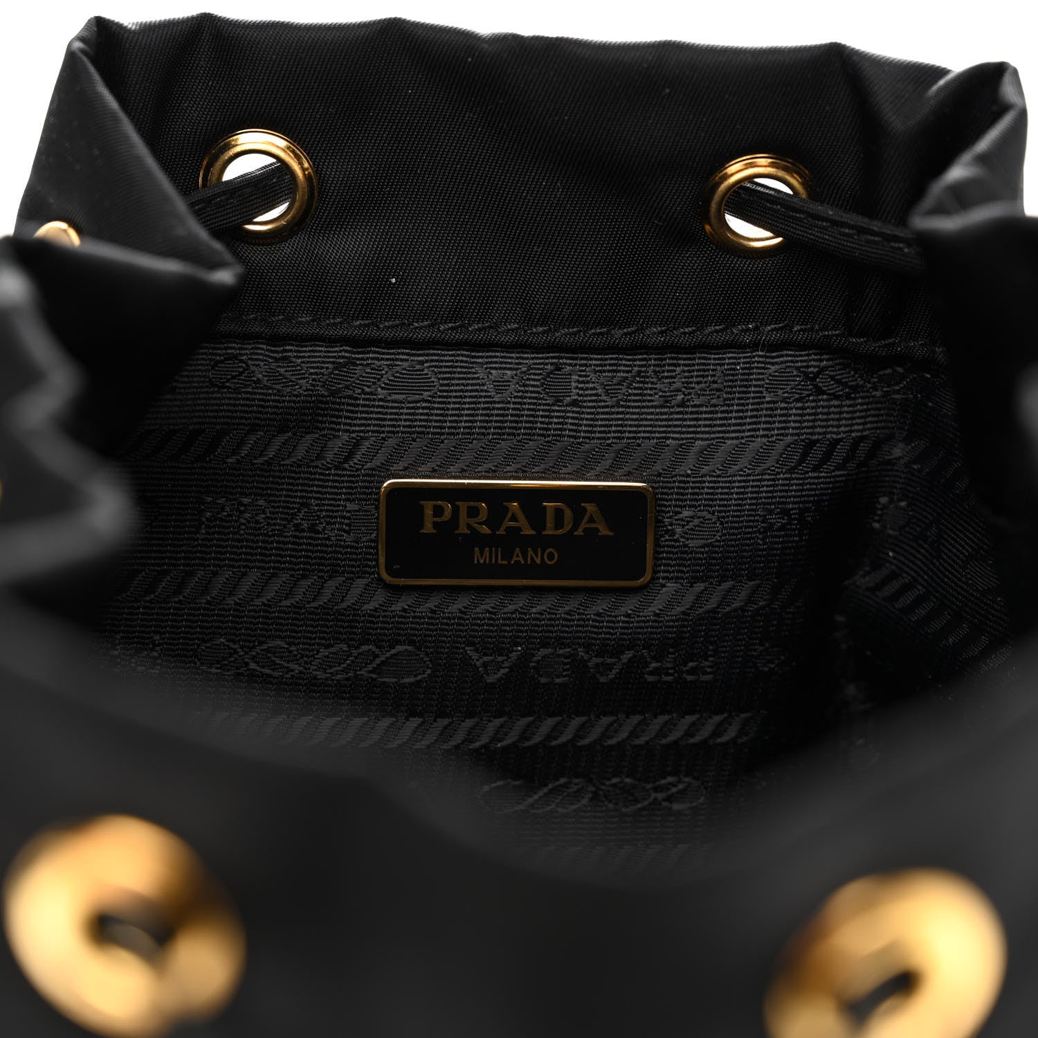 Prada Re-Nylon Duet Drawstring Shoulder Bag Black 6 of 12