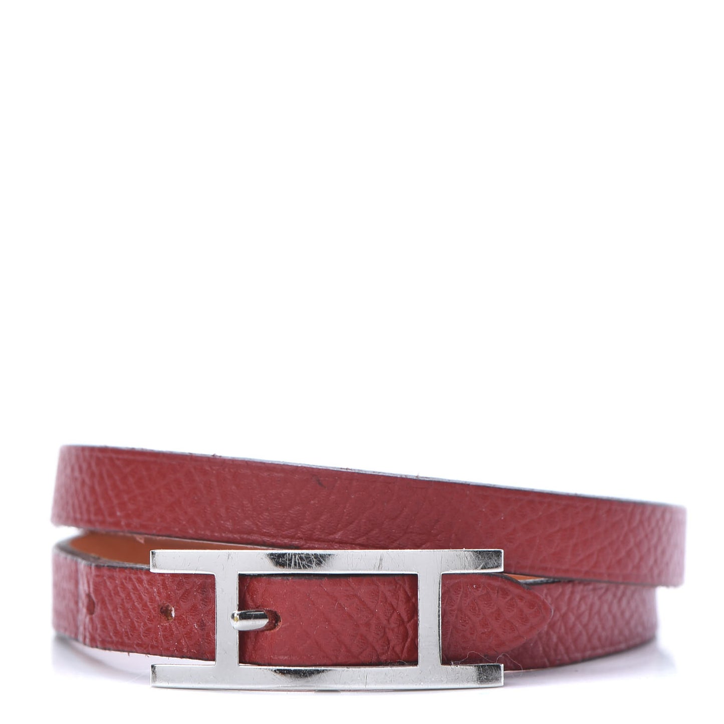 Epsom Behapi Double Tour Bracelet S Rouge Casaque Orange